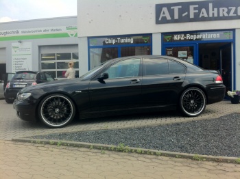 ATF-Tuning 7er E65: Vorne 255/30-22 und Hinten 295/25-22, Hauseigene Tieferlegung